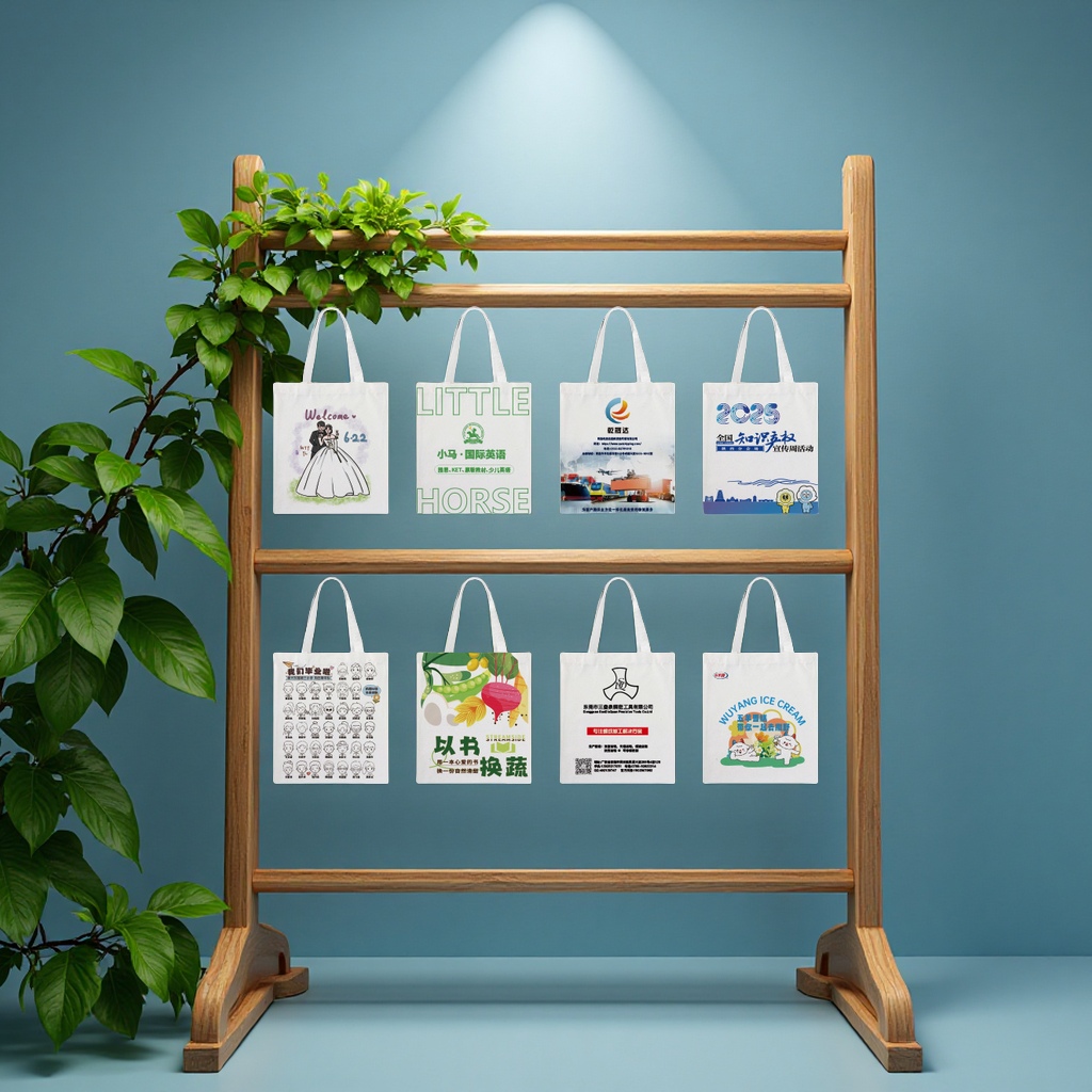 Empresa personalizada eco bolsa de lona patrón de impresión de logotipo bolsa de transporte publicidad publicidad bolsa de compras urgente personalizado Specification image
