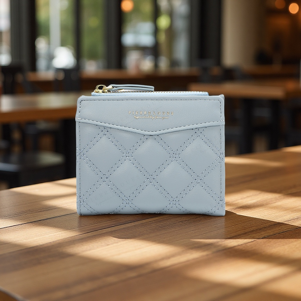 Korean InS-style fashionable new diamond-shaped student high-end short zipper large-capacity women's wallet, bag and leather goods Item Picture