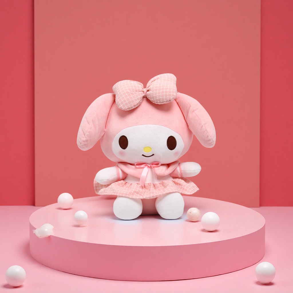 三丽鸥正版授权美乐蒂毛绒玩偶可爱兔子娃娃批发公仔玩具儿童礼物