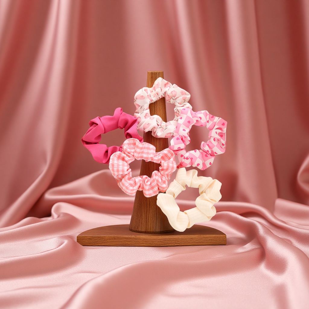 New sweet and charming color series of large intestine hair bands, Korean version of organa hair ties, INS style high-elasticity wholesale hair accessories and headwear