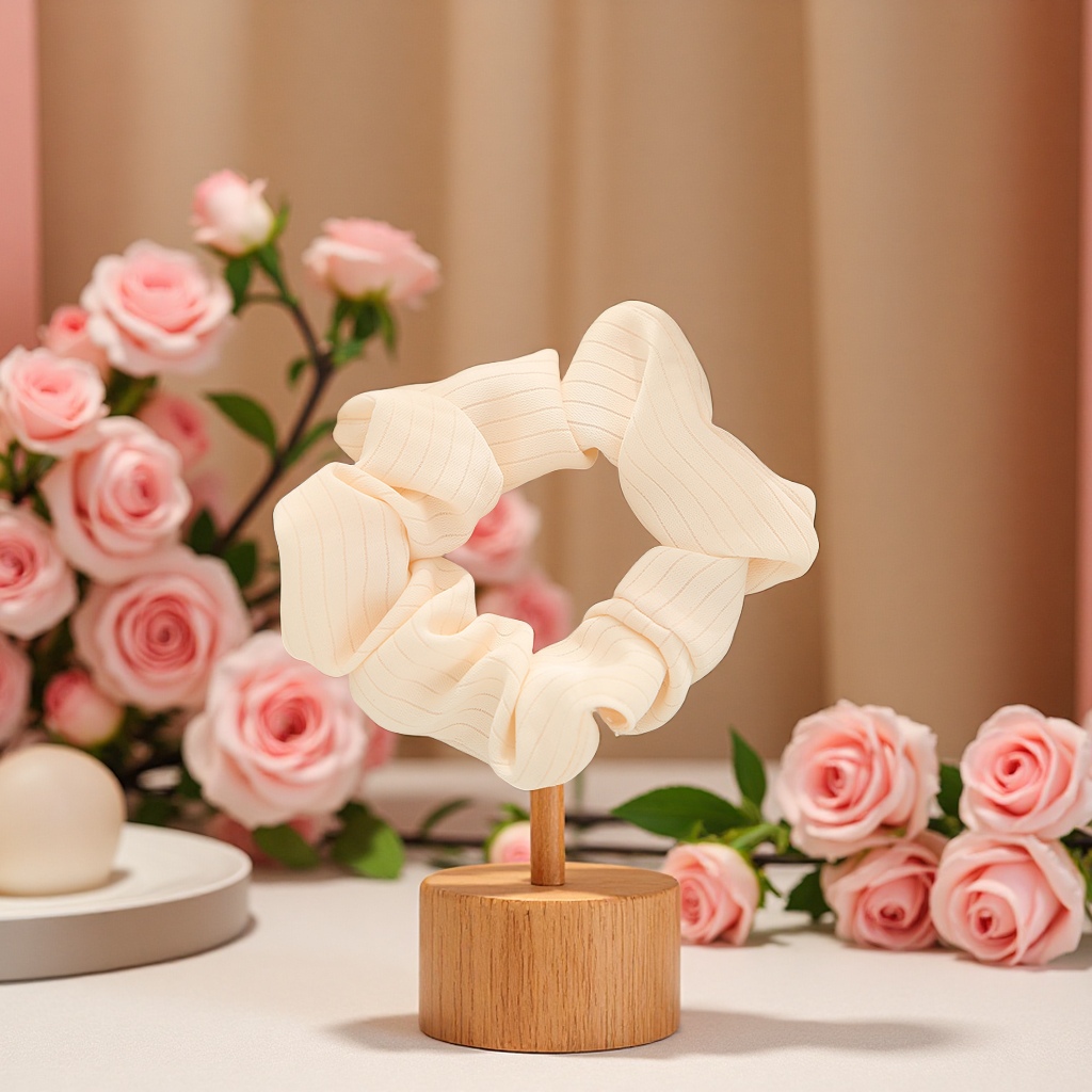 New sweet and charming color series of large intestine hair bands, Korean version of organa hair ties, INS style high-elasticity wholesale hair accessories and headwear details Picture