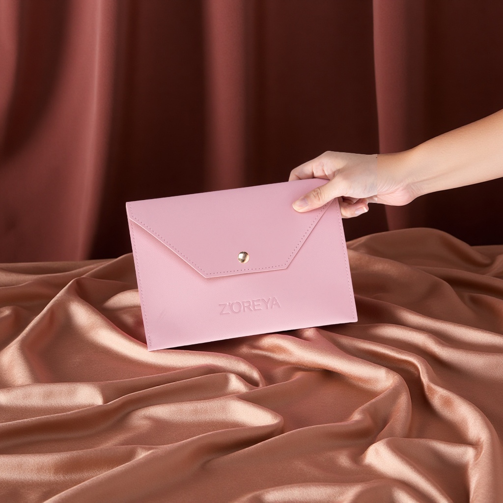 卓尔雅美妆工具化妆刷收纳包六色PU信封式便携防尘手拿包批发箱包皮具手机包