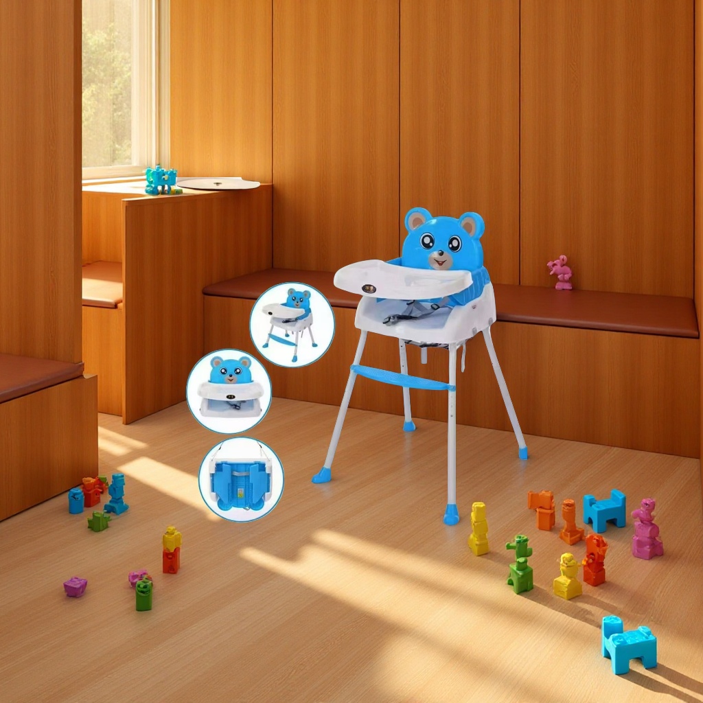 婴儿餐桌多功能宝宝辅食桌儿童便携幼儿吃饭桌宝宝学食桌带收纳架实用款