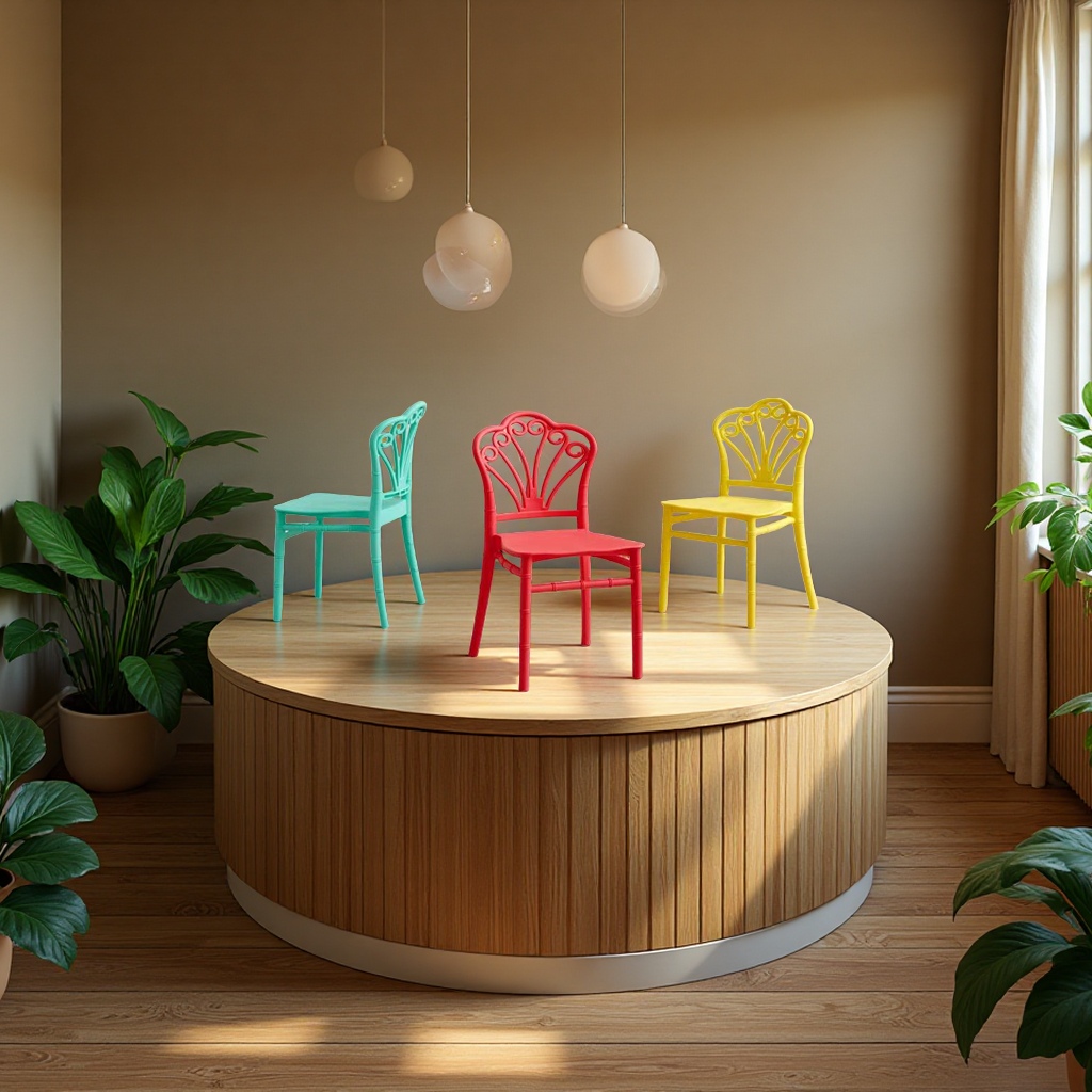 设计师儿童小椅子 网红ins家用靠背矮凳北欧宫廷幼儿园塑料小板凳细节图