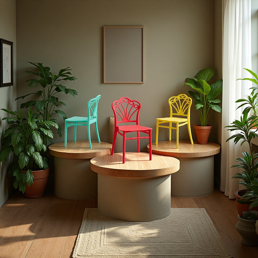 设计师儿童小椅子 网红ins家用靠背矮凳北欧宫廷幼儿园塑料小板凳产品图