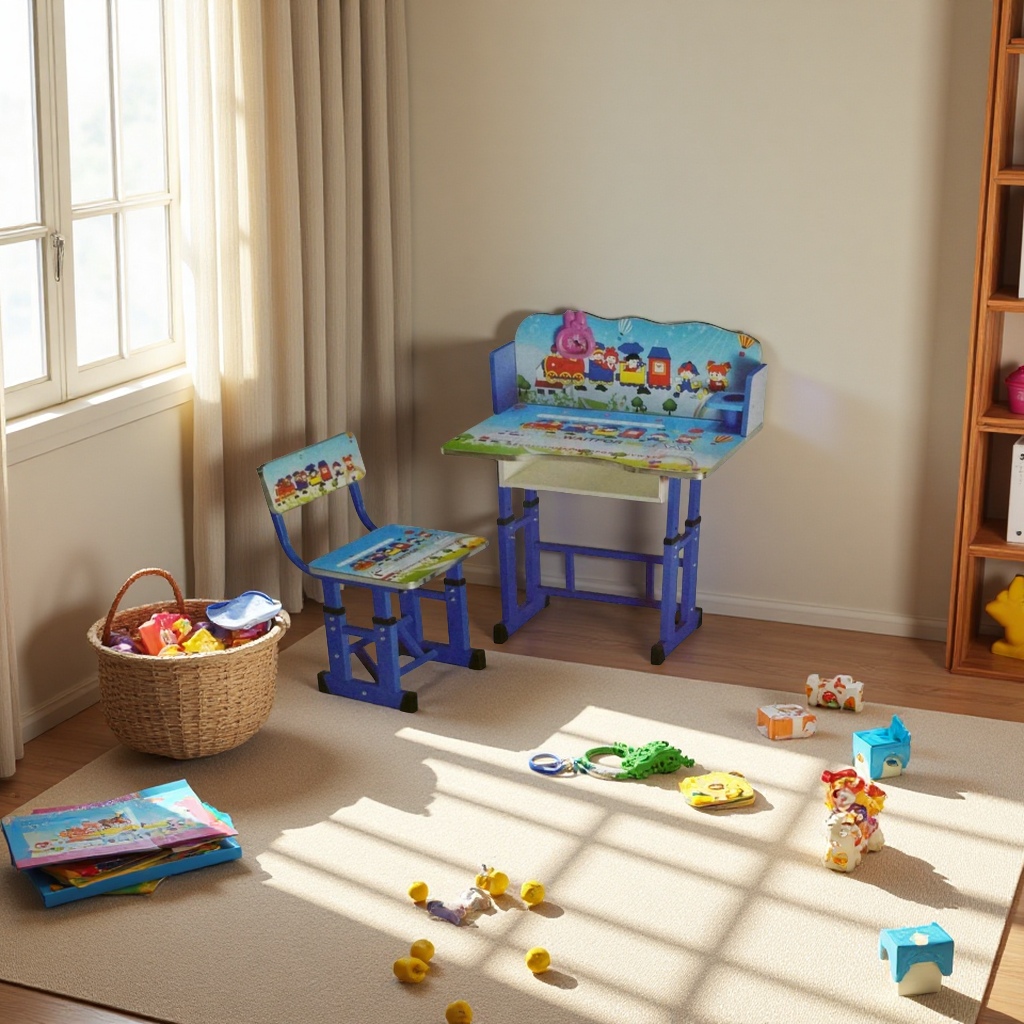 儿童学习桌椅实物图