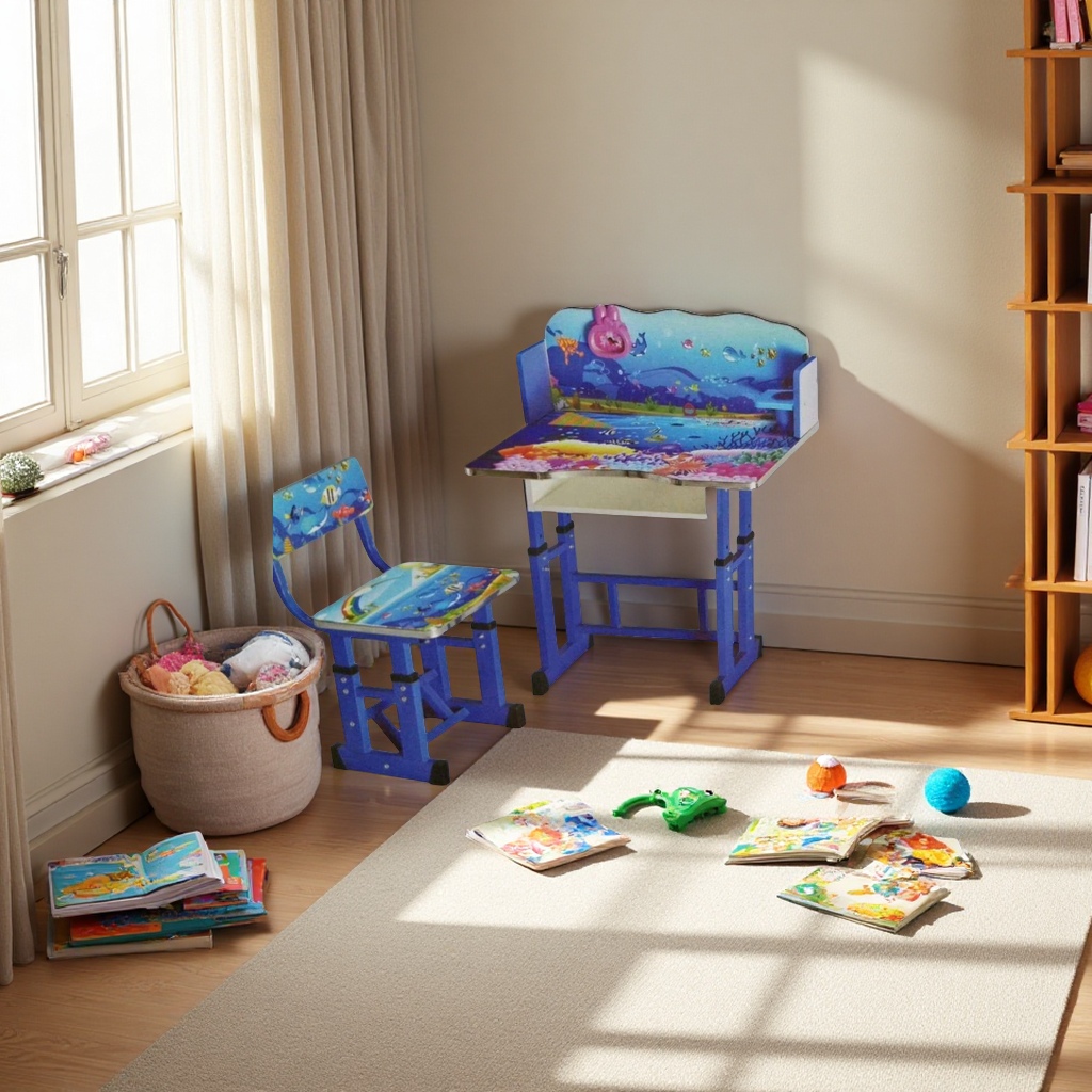 儿童学习桌椅细节图