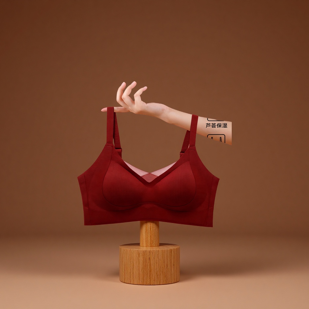 暖肌螺纹磨毛无痕内衣女小胸聚拢收副乳防下垂提拉文胸套装舒适性感