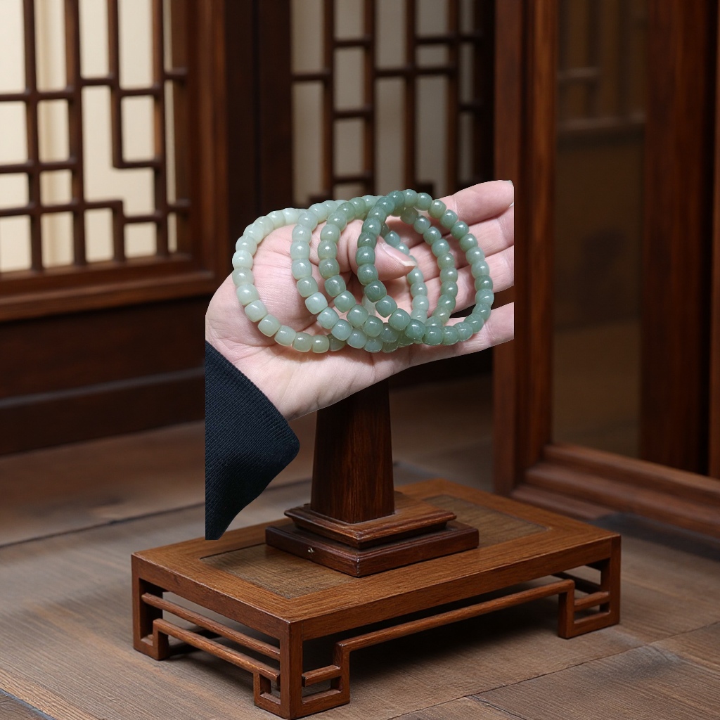 天然和田玉手链精品玉质玉雕手工编织女士款时尚佩戴首饰