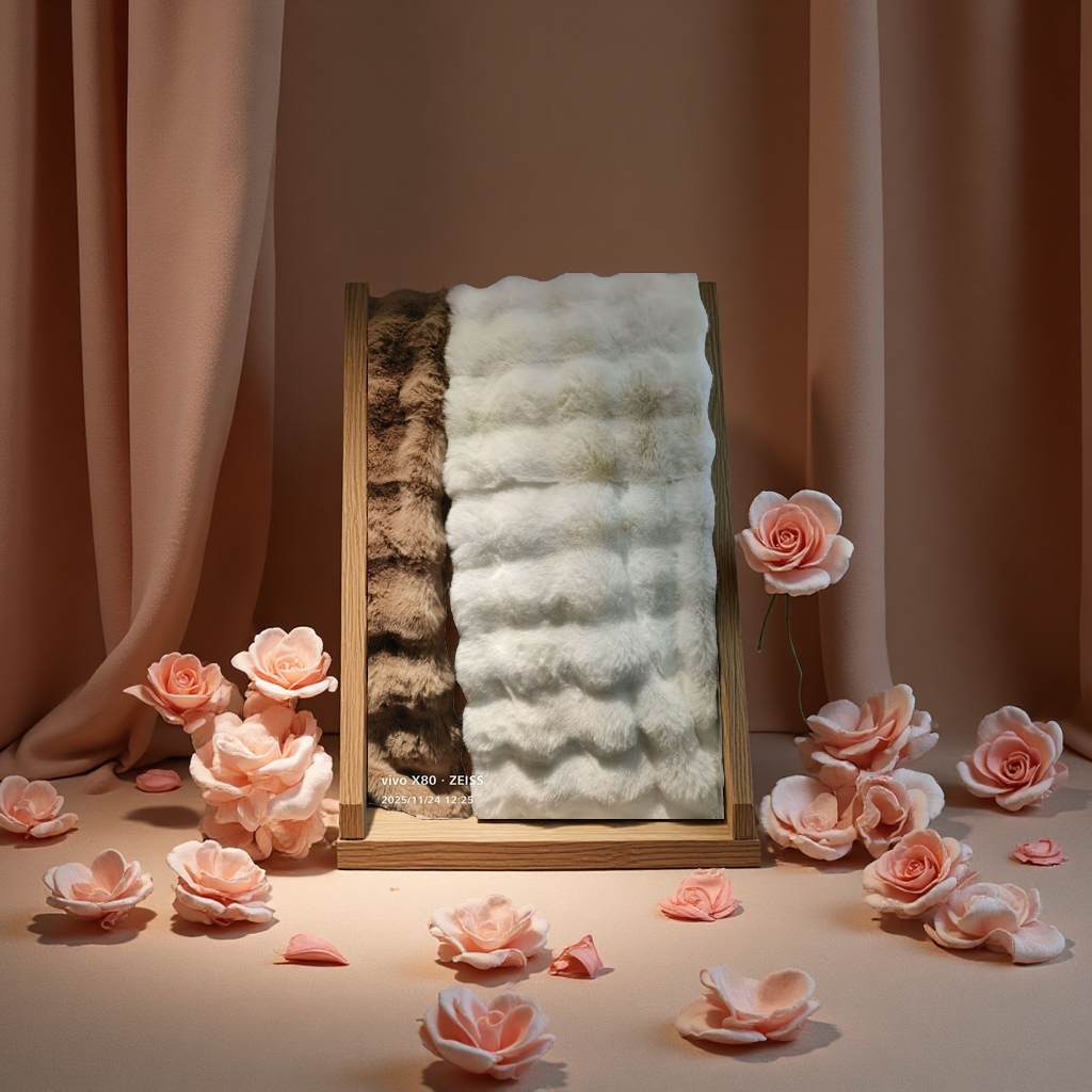 小兔毛波波面料柔软舒适适用于睡衣地毯床上用品家居装饰多用途