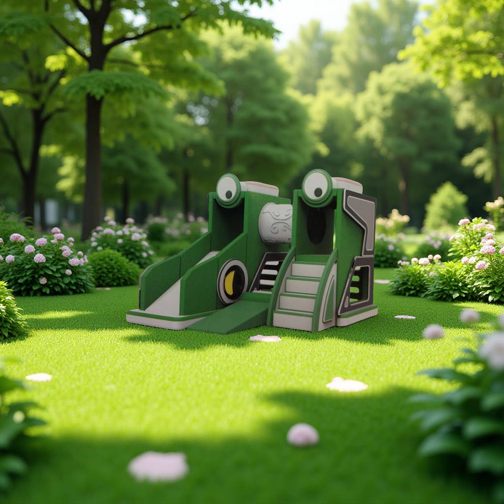 The toy children's slide and outdoor trampoline set is suitable for outdoor children's entertainment. It is safe, durable and comes in various colors Application Scenario