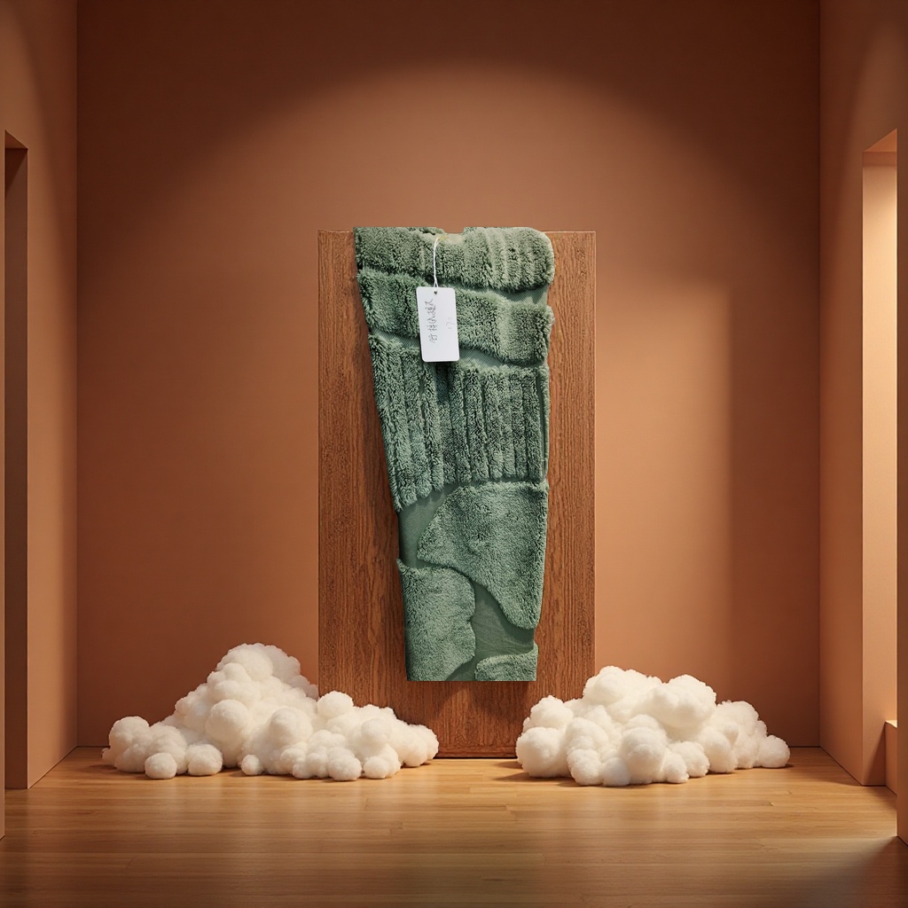 Soft cotton velvet jacquard fabric, multi-purpose pajamas, carpets, bedding, soft, warm and comfortable home fabric details Picture