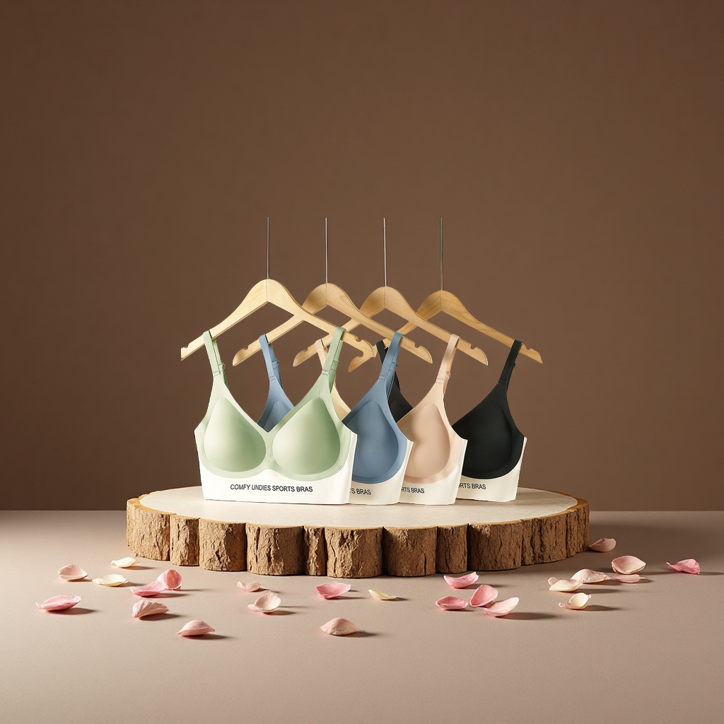 初色山茶花软提拉无痕内衣女运动瑜伽健身固定杯防下垂聚拢草本舒适款