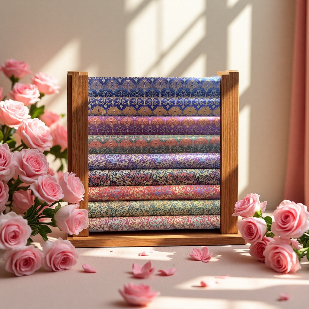 新中式仿蜀锦提花缎面料汉服上衣外套服装布料柔软华丽手感细腻