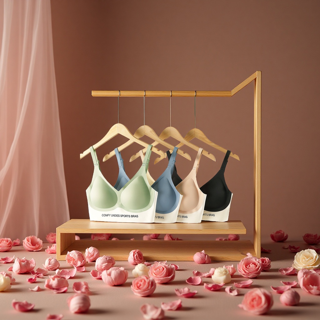 山茶花草本软提拉内衣女无痕固定杯防下垂小胸聚拢运动瑜伽健身服