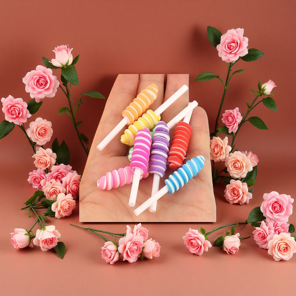 Soft clay roll lollipop cream, phone case material, creative stationery box, diy decorative accessories, soft clay accessories, custom-made jewelry accessories based on samples details Picture
