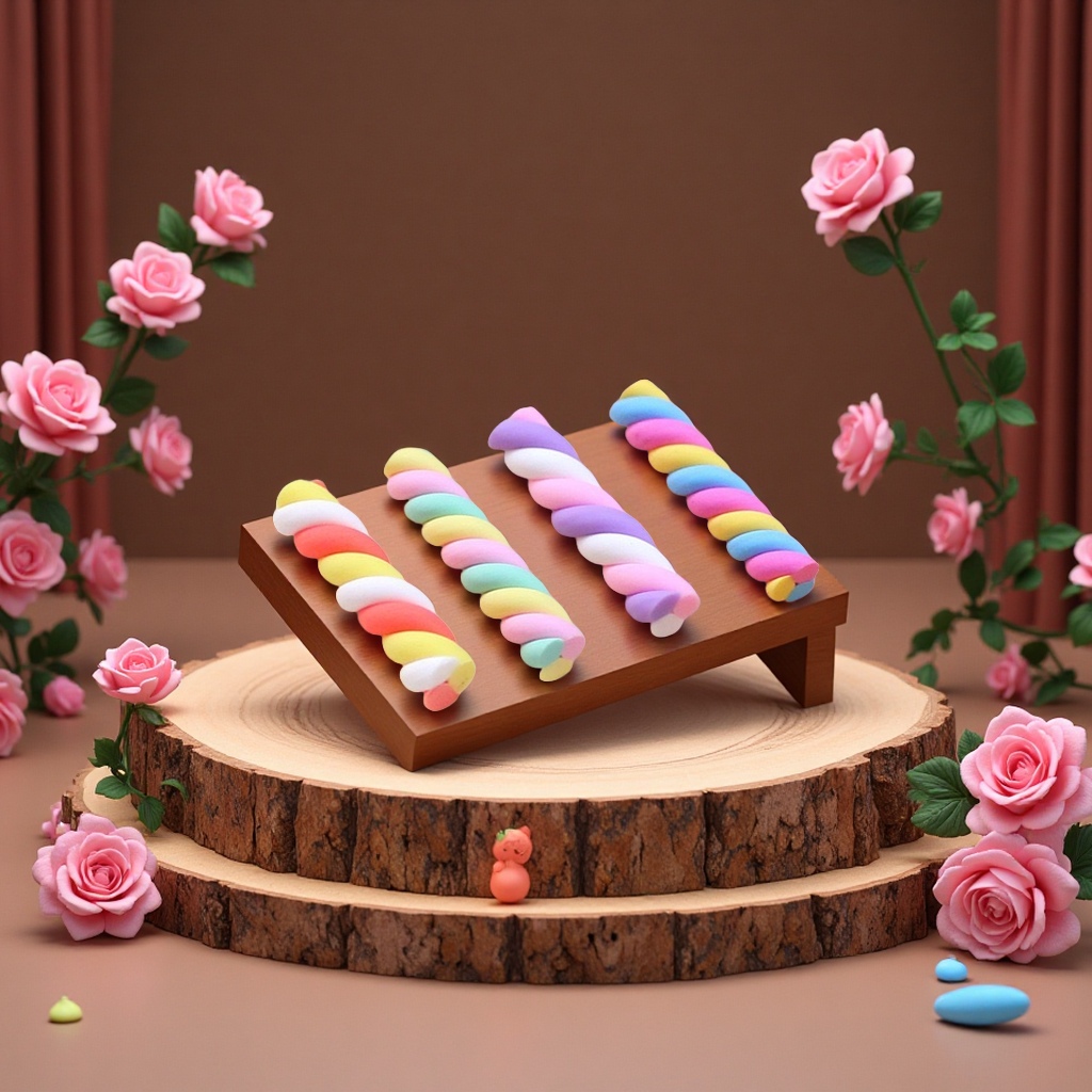 Soft clay decorative toys, simulated cotton candy food and toy accessories, DIY cream plastic phone case decoration materials, creative handcrafting details Picture