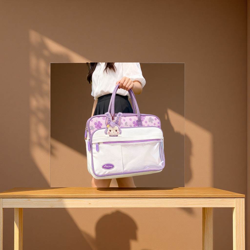 高颜值可爱笔记本电脑包手提包ipad平板防震保护套学生便携收纳包毛绒布艺公仔挂件