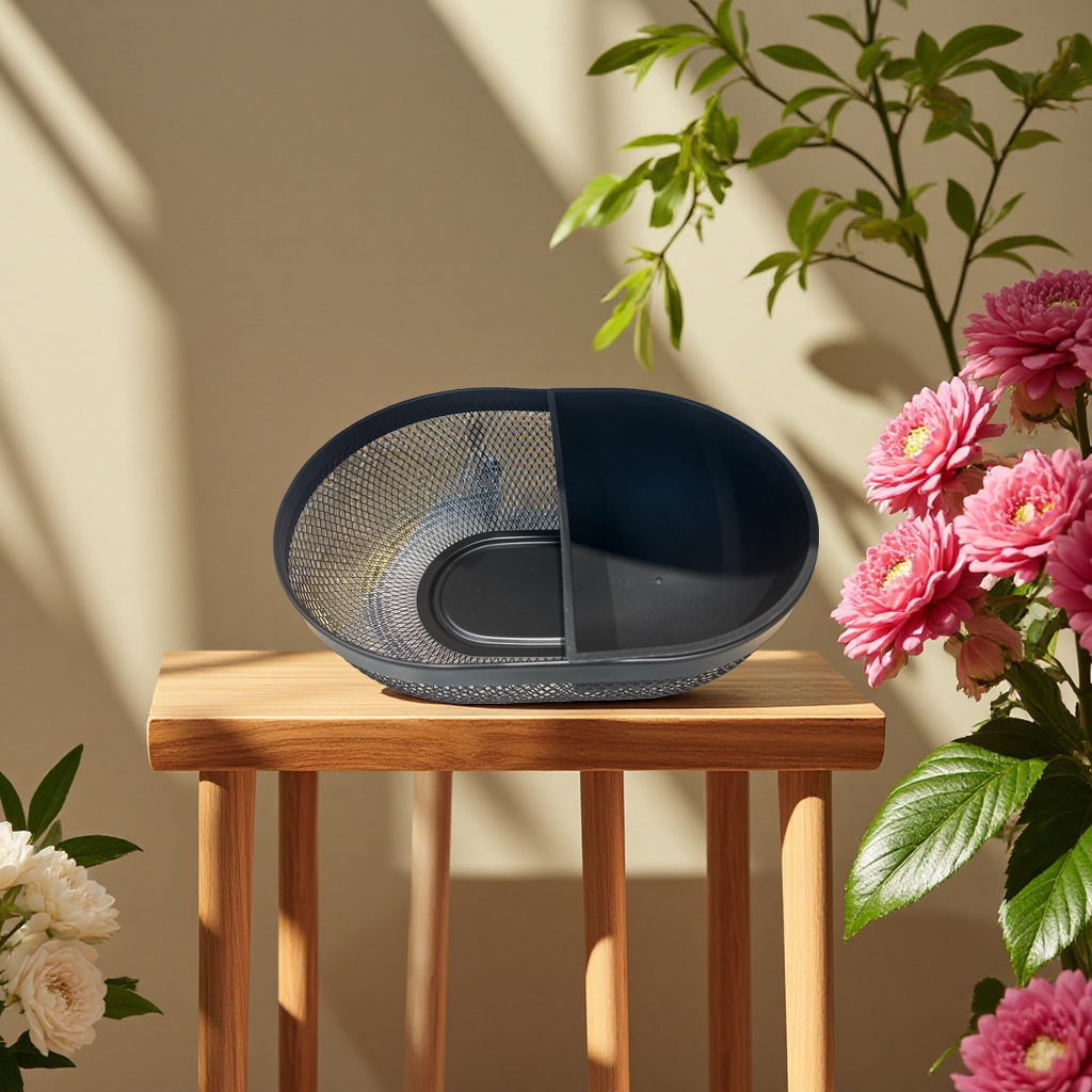 The multi-functional fruit basket, draining basket, storage basket, household kitchen basket and organizing basket are simple and practical Specification image