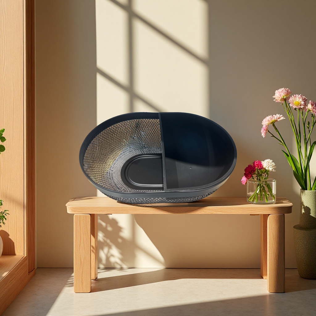 The multi-functional fruit basket, draining basket, storage basket, household kitchen basket and organizing basket are simple and practical details Picture