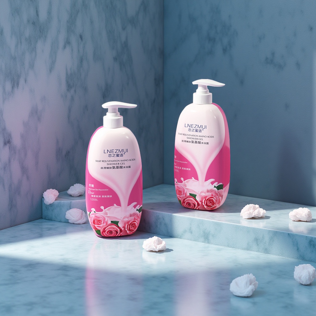 "Love Honey Words 1008mL Amino Acid Perfume Body Wash Cares for your skin and leaves a lasting fragrance. Wholesale household body wash. Application Scenario