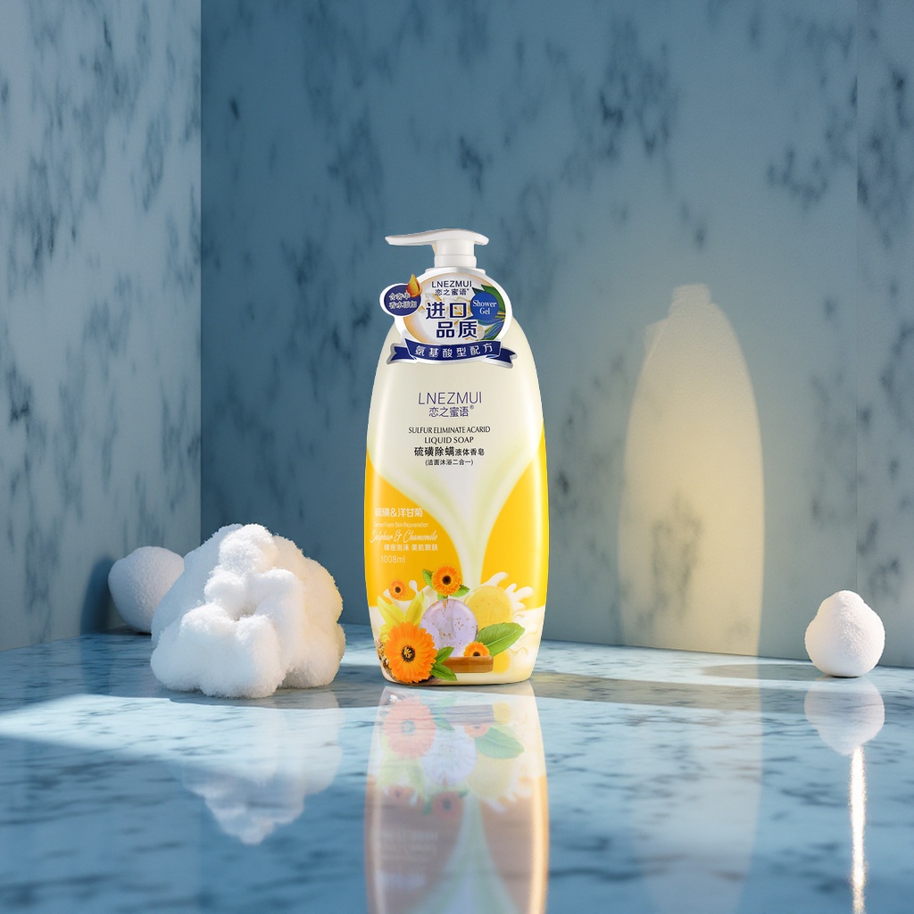 "Love Honey Words 1008mL Amino Acid Perfume Body Wash Cares for your skin and leaves a lasting fragrance. Wholesale household body wash. Item Picture