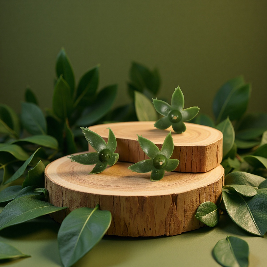 仿真花配件花托花底假花材料五角底批发园艺装饰文化办公用塑料花类配件详情图3