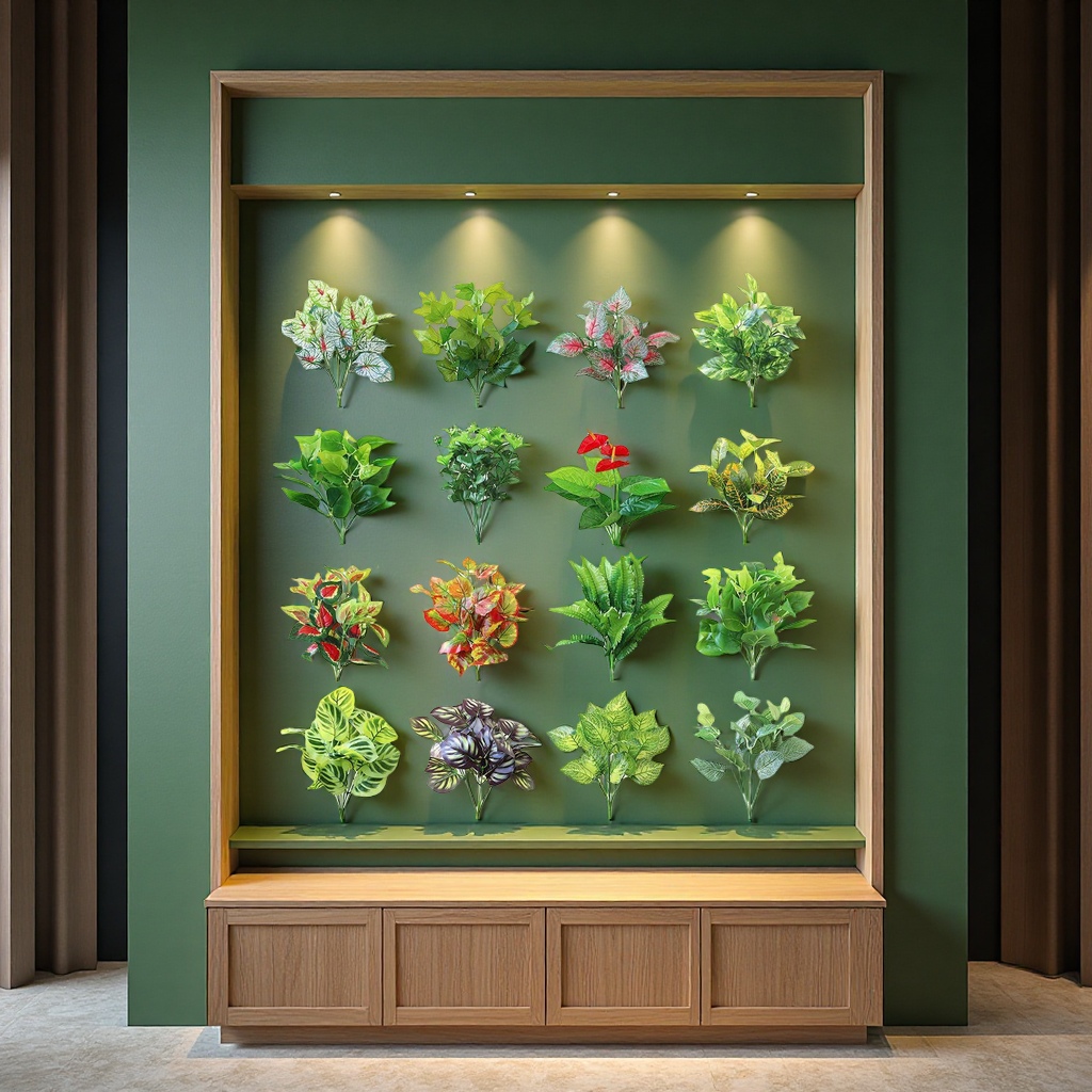 绿萝龟背波斯叶仿真植物墙面装饰假花商场餐厅办公园艺配件花束盆景