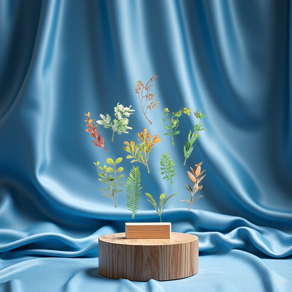 仿真白霜叶子水草婚庆胸花手捧花装饰DIY手工配件办公文化园艺仿真枝叶