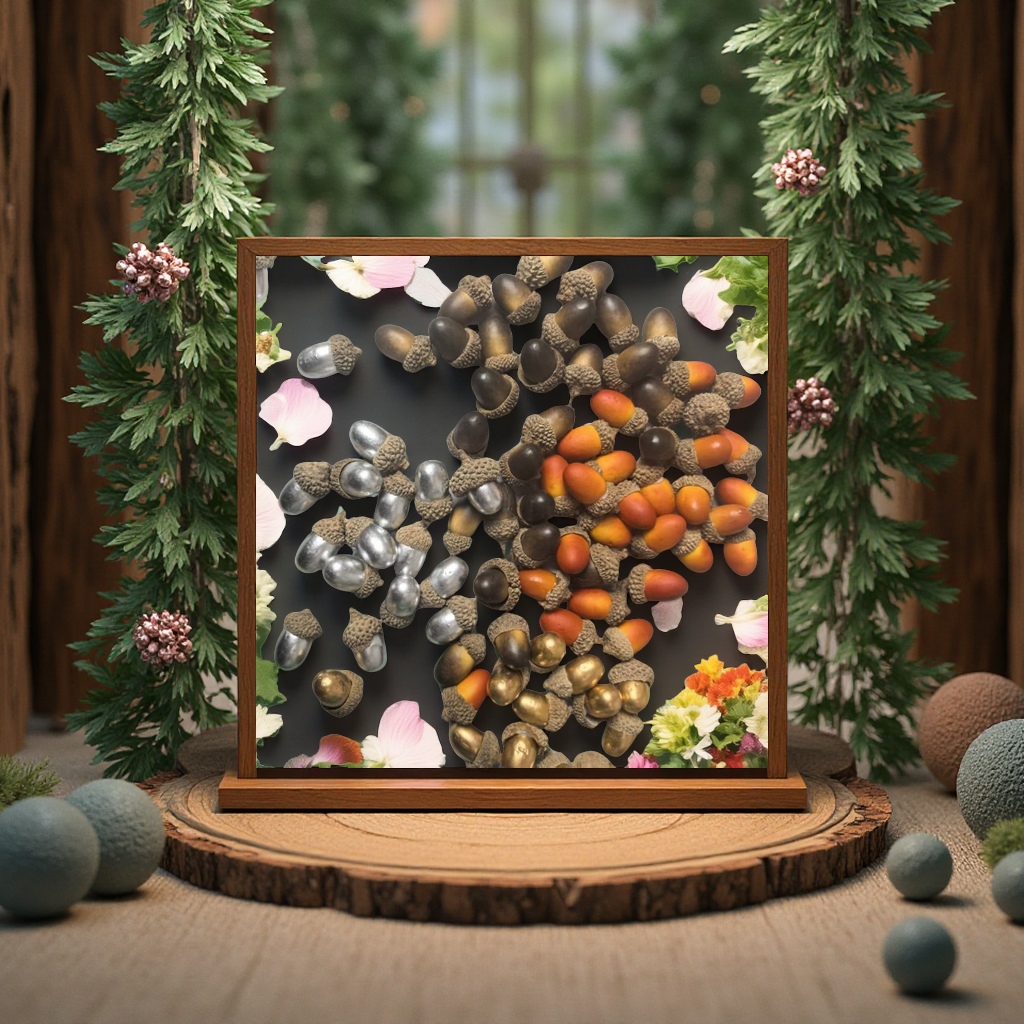 跨境仿真小橡果榛子坚果松果摆件圣诞装饰现货橡塑母料色母料