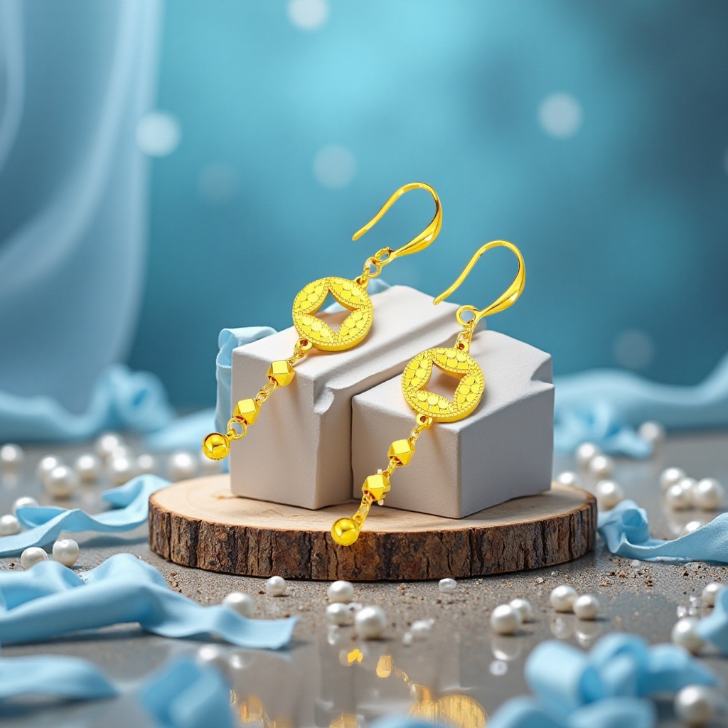 铜钱耳环复古民族风手工耳饰个性潮流耳坠简约耳饰品女配饰