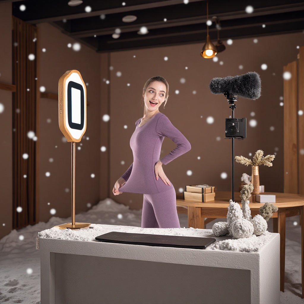 运动女款双面德绒保暖套装加绒磨毛内衣瑜伽健身服直播户外紧身裤