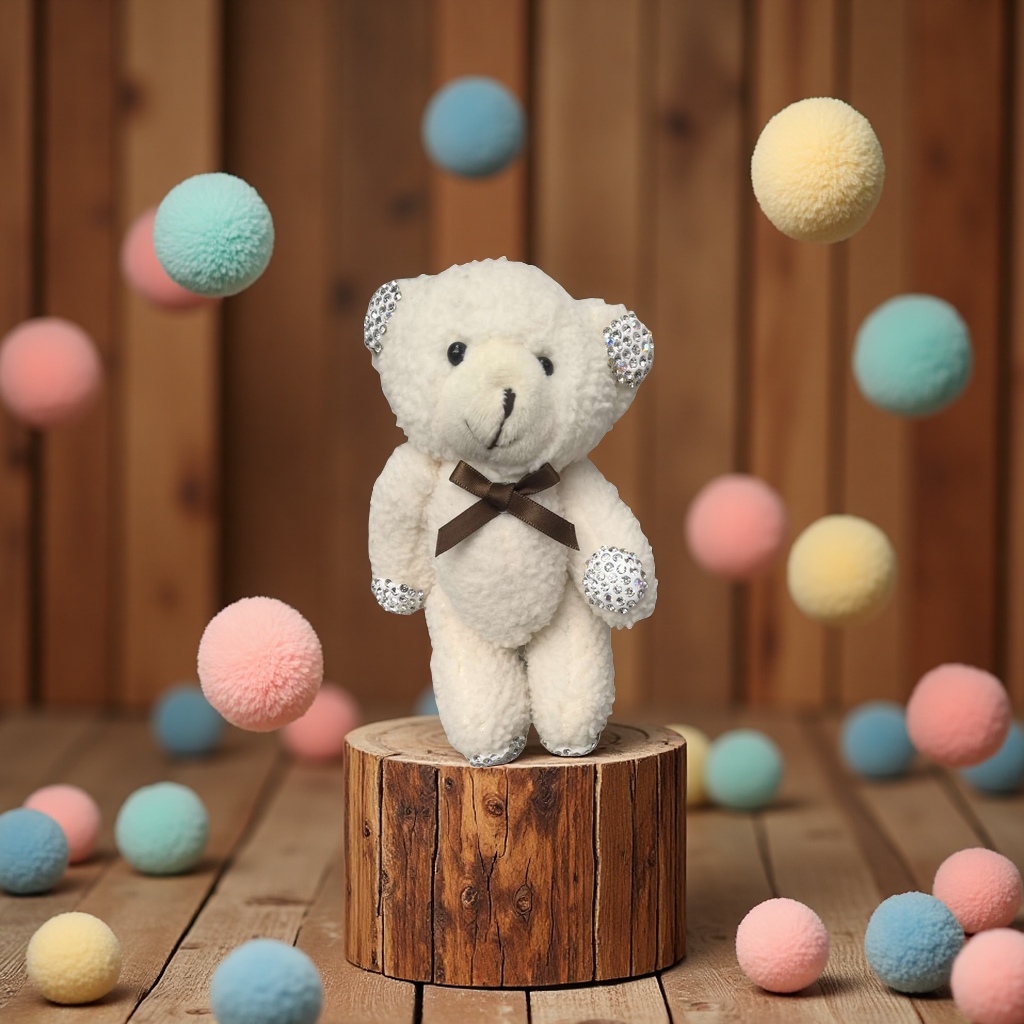 潮流玩具毛绒羊毛毡挂件抱心熊可爱手工创意礼物儿童玩偶