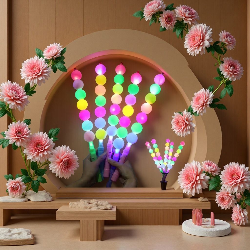 五彩糖葫芦棒摆摊玩具发光发箍夜市爆款儿童地摊地推趣味互动新奇玩具