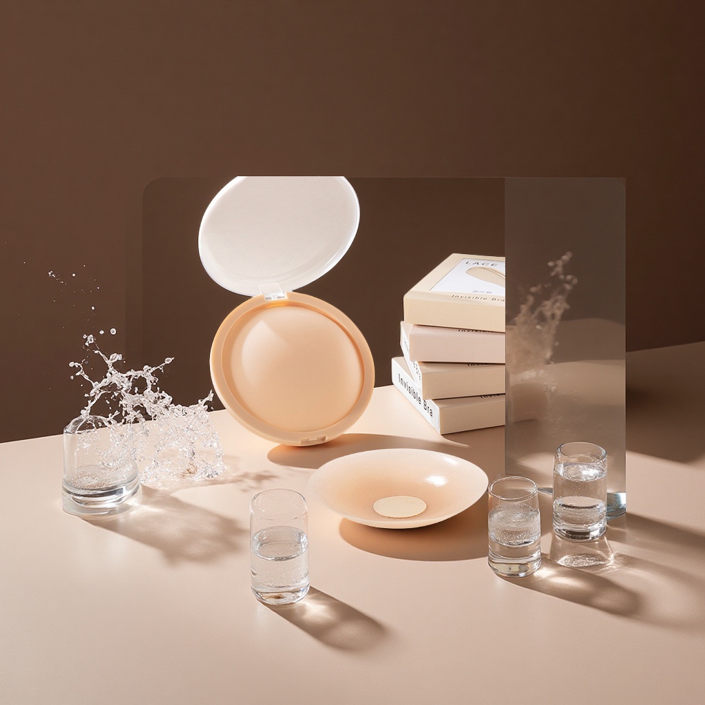 隐形无痕硅胶胸贴防走光贴粉底液洞洞杯超薄自粘女用吊带美容护肤彩妆