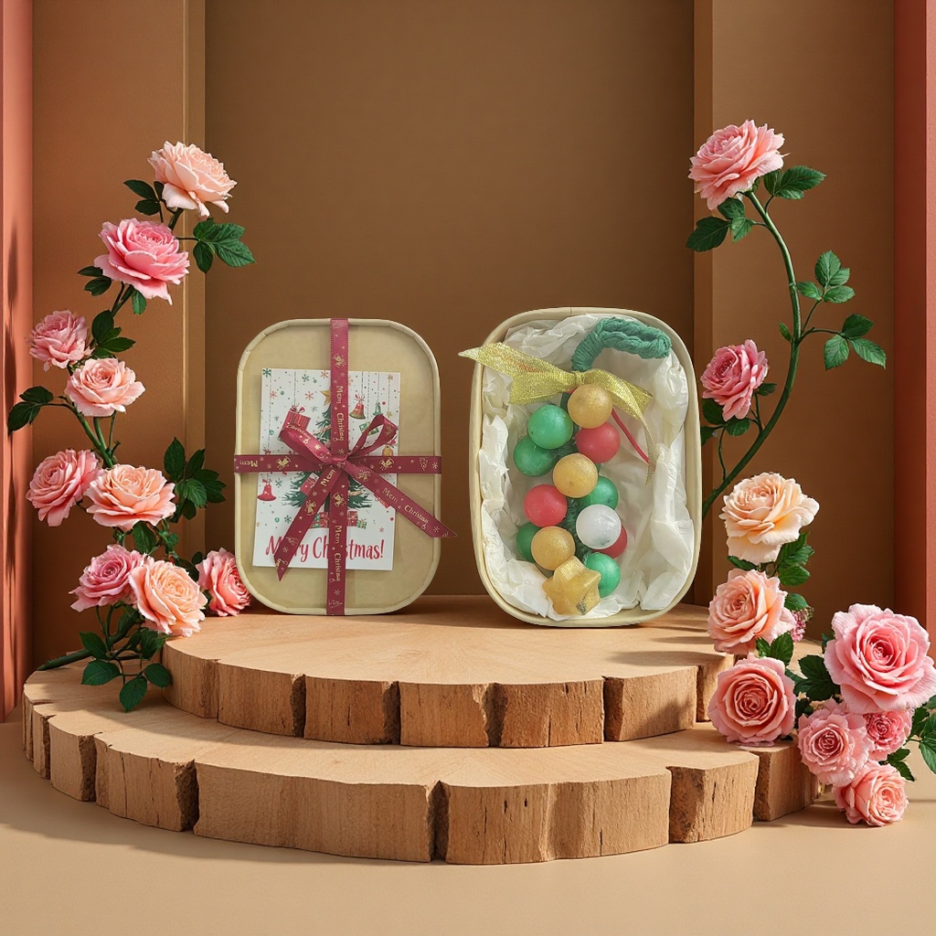 圣诞系列爆款手工皂天然植物香氛润肤保湿礼盒装节日礼品