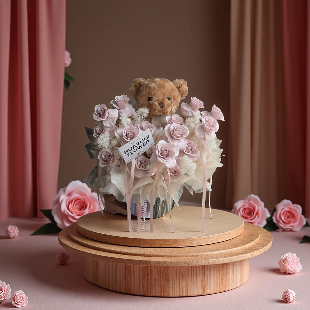 Three-layer rose soap flower gift box, simulated bouquet, festival gift, office culture, decorative flowers wholesale Application Scenario