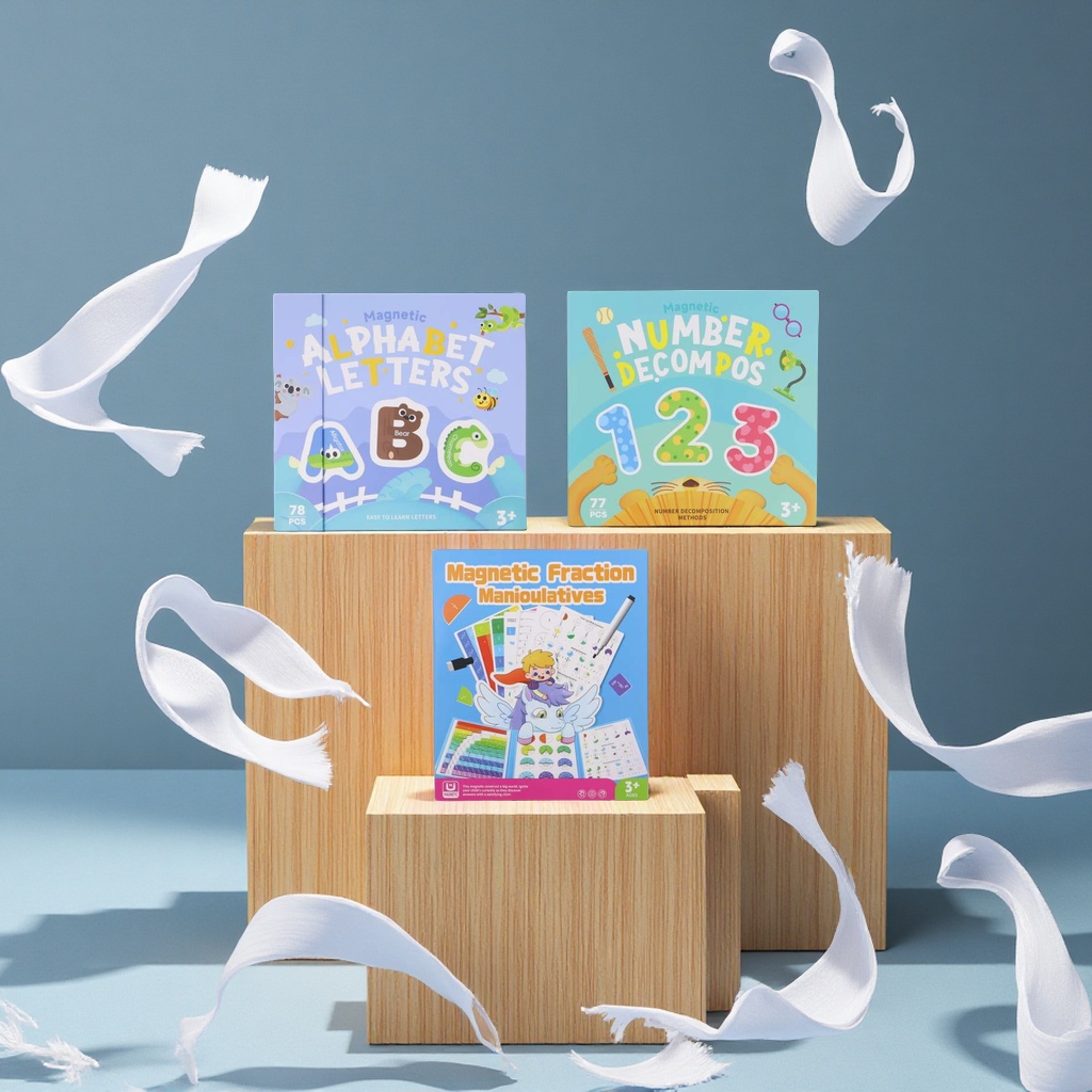 磁吸分数本/字母/数字本儿童开发智力拼图