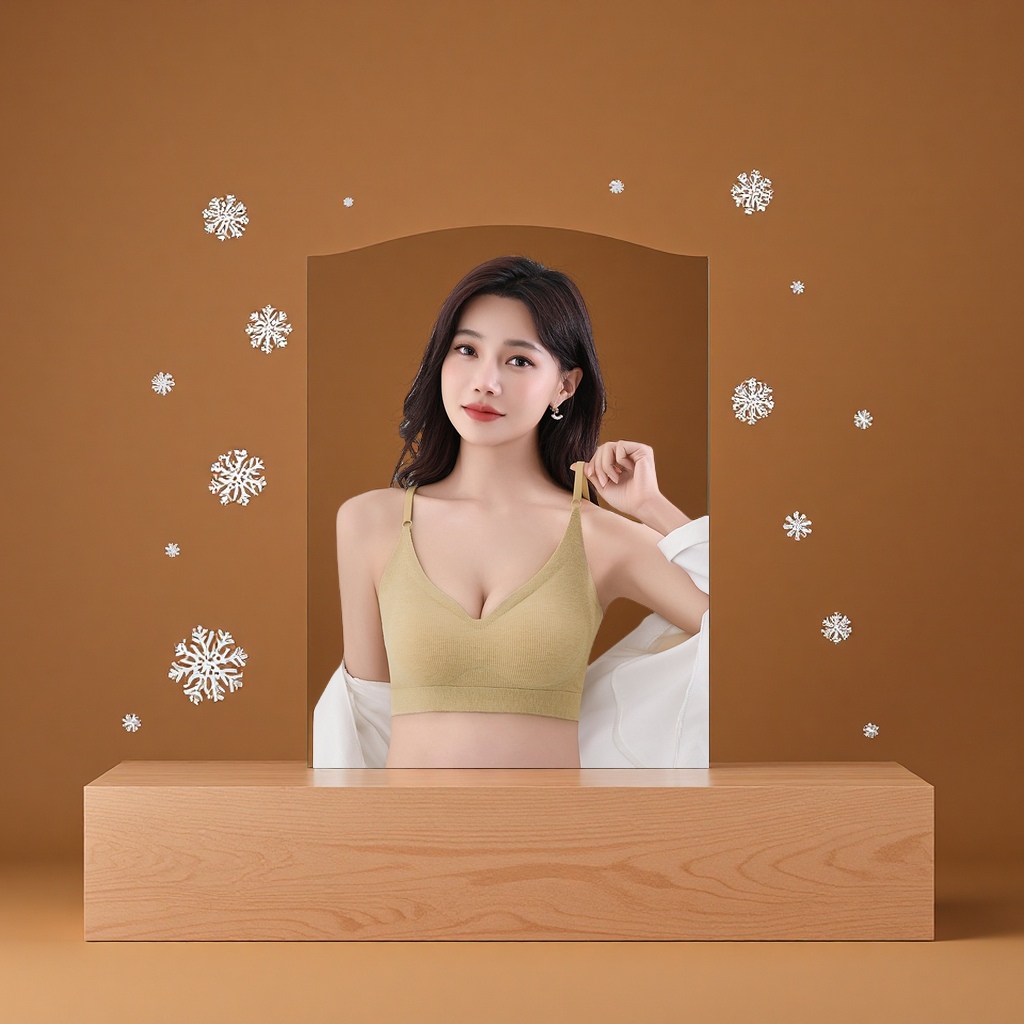 秋冬加厚磨毛女士无痕无钢圈聚拢收副乳大码吊带美背内衣文胸