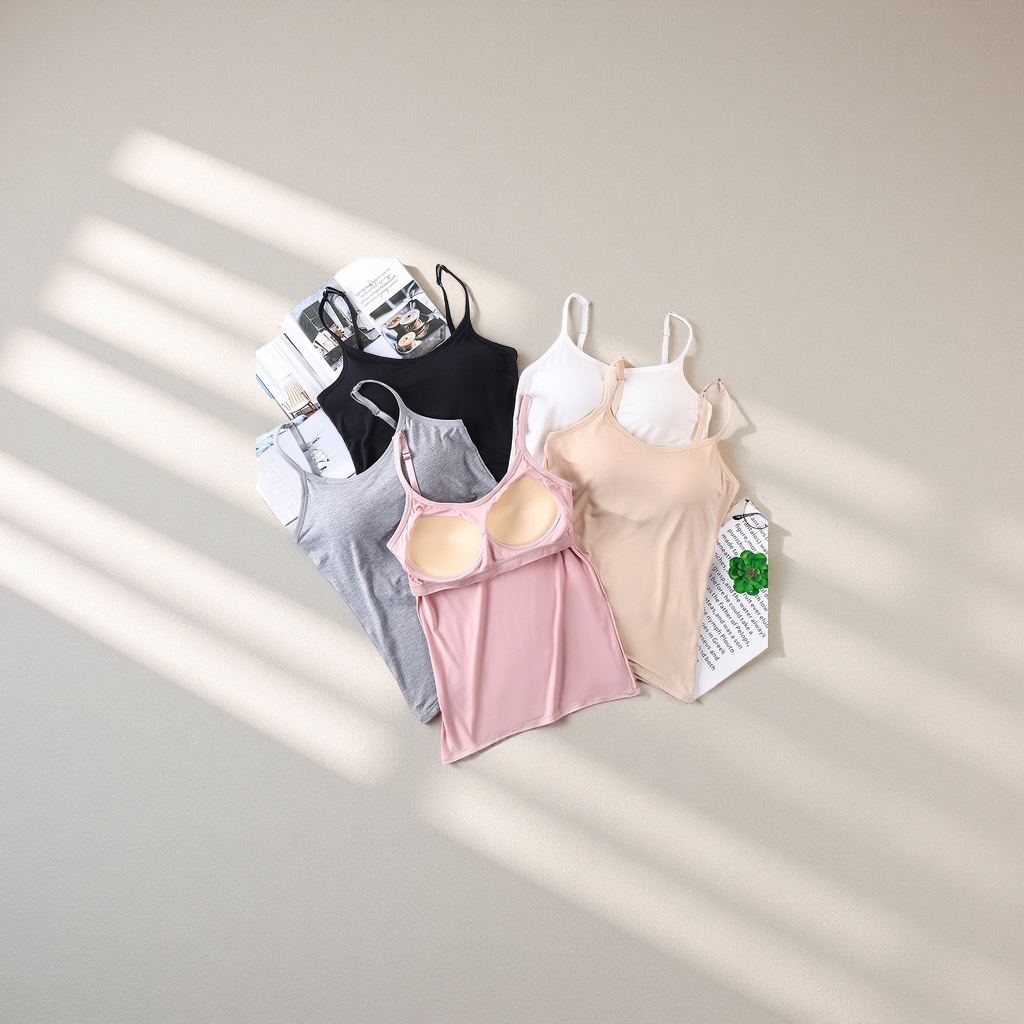无钢圈一体式带胸垫免穿背心女夏季薄款打底抹胸内衣内搭吊带轻薄舒适