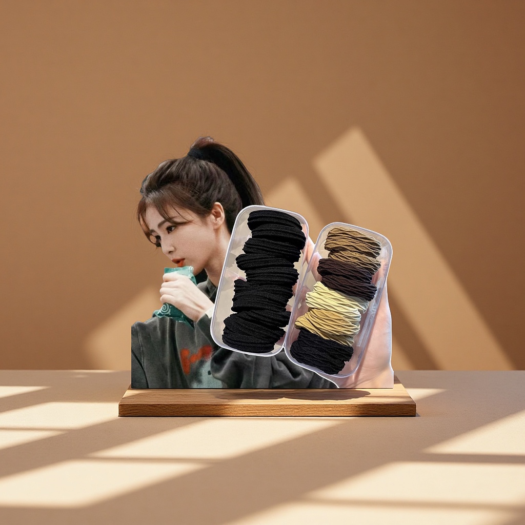 2025新款女用高韧性发圈弹力耐用不伤发扎头绳橡皮筋发绳头饰发饰品