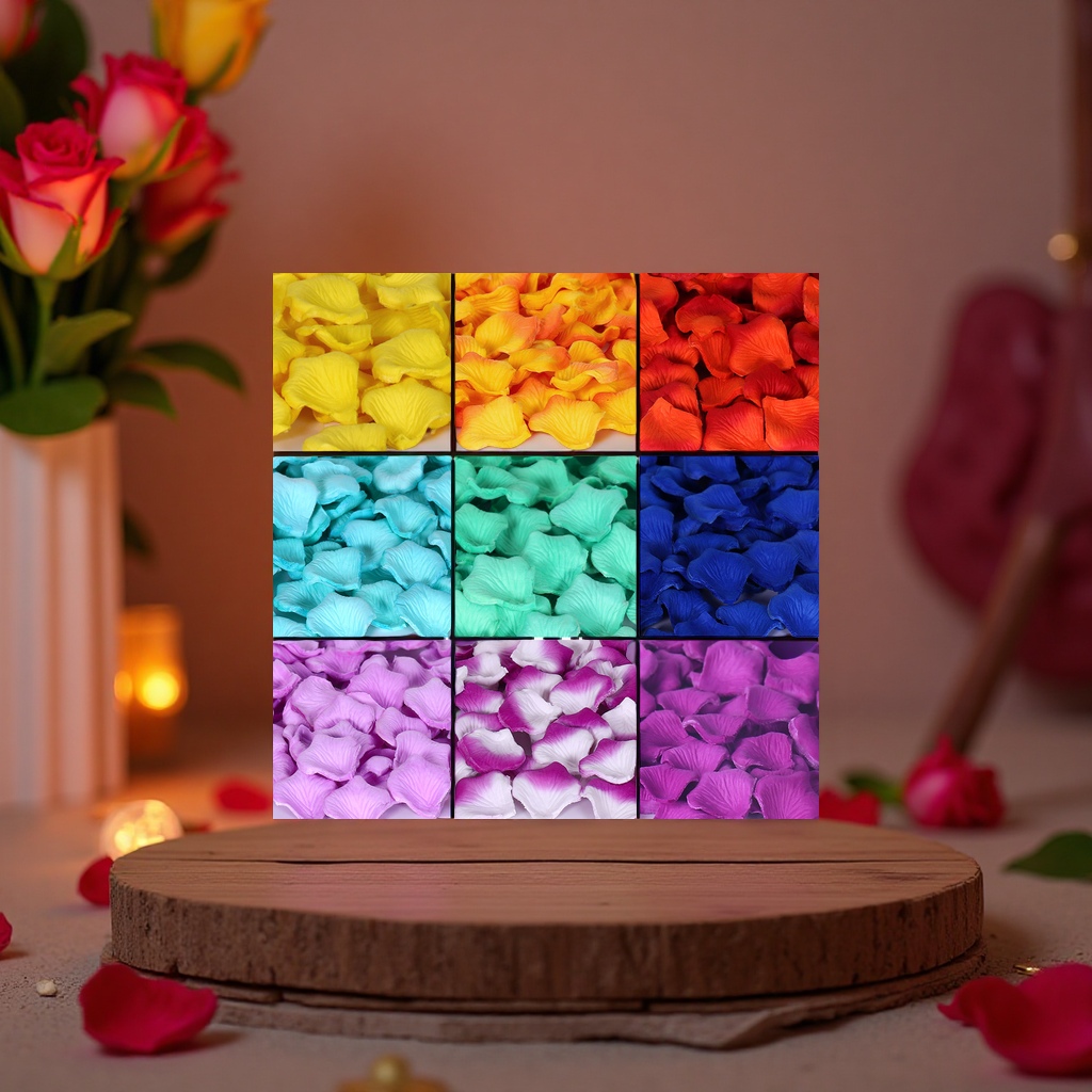 无纺布玫瑰花瓣婚礼装饰用品一斤装5500片仿真手撒花婚房布置工艺品礼品