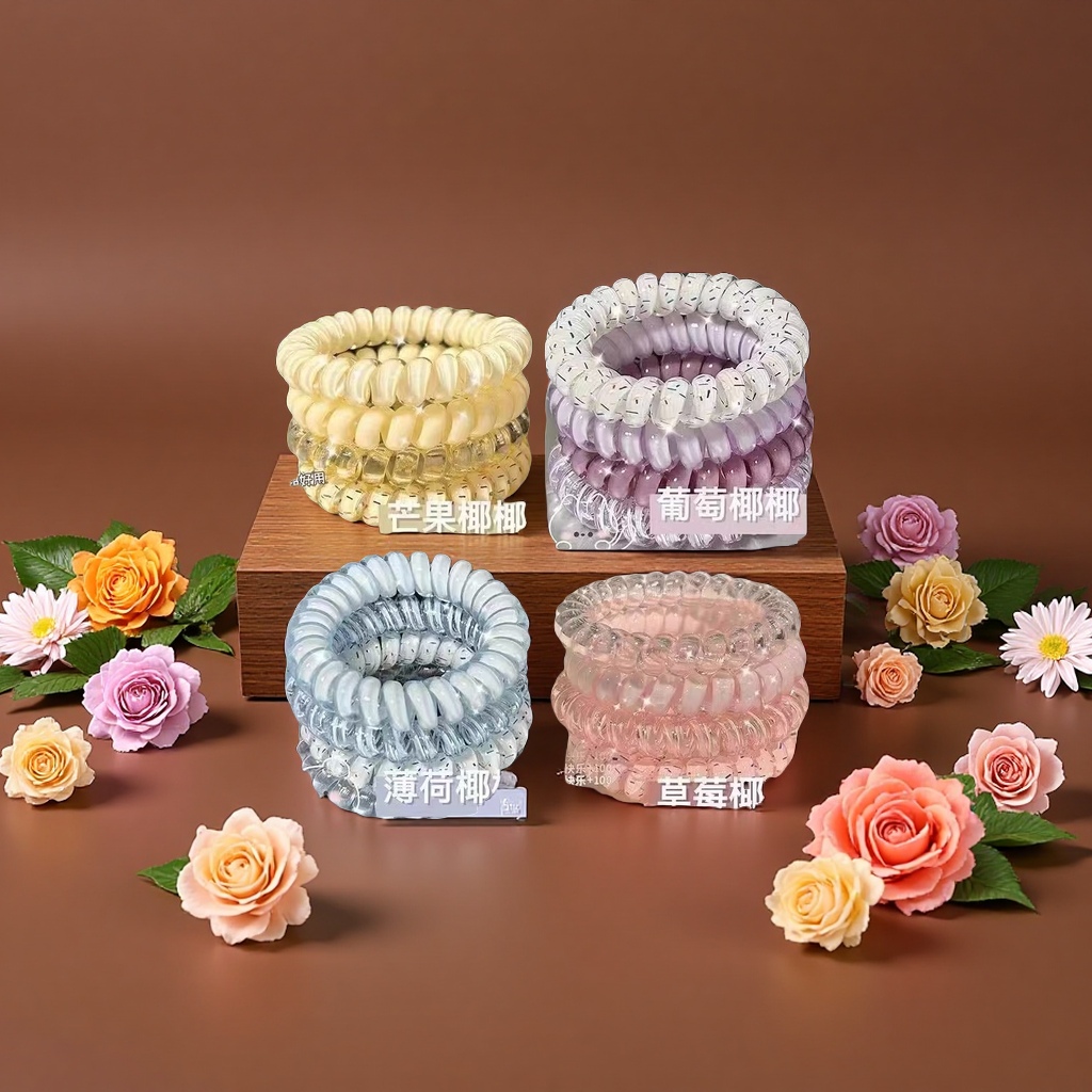 Fashionable accessories: Large intestine hair bands, hair ties, square scarves, hair bands, versatile hair accessories, hair bundles, hair clips, Korean style for women, trendy details Picture