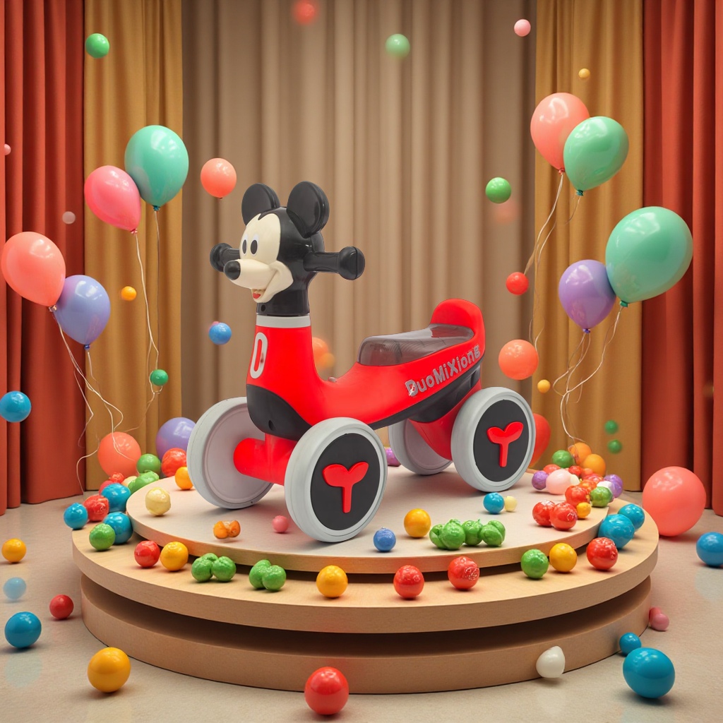 品牌授权滑行车，自带炫酷灯光，🎶音乐🎶，静音轮