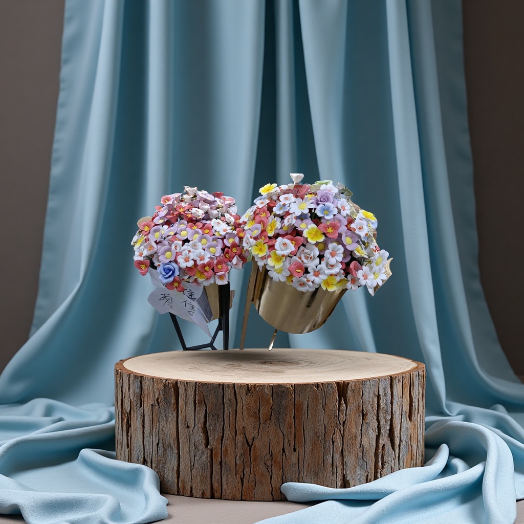 Objetos de cerámica flores de cerámica grandes macetas de cerámica artesanías de flores de porcelana decoración del hogar muebles obras de arte Application Scenario