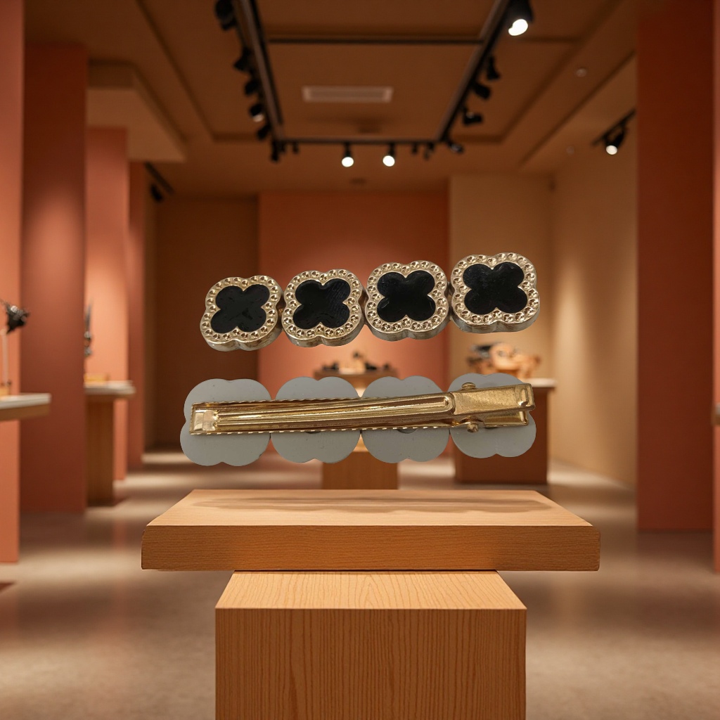 网红流行饰品6公分梅花发来产品图