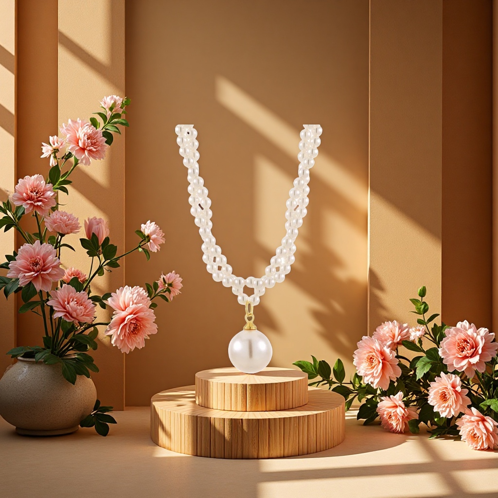 法式双层麻花珍珠秋冬配饰2025新款时尚百搭潮流饰品女士首饰