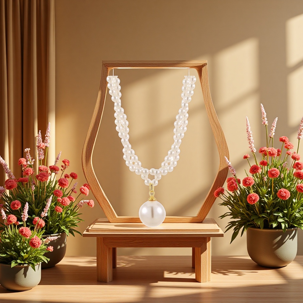 法式双层麻花珍珠秋冬配饰2025新款时尚百搭潮流饰品女士首饰细节图