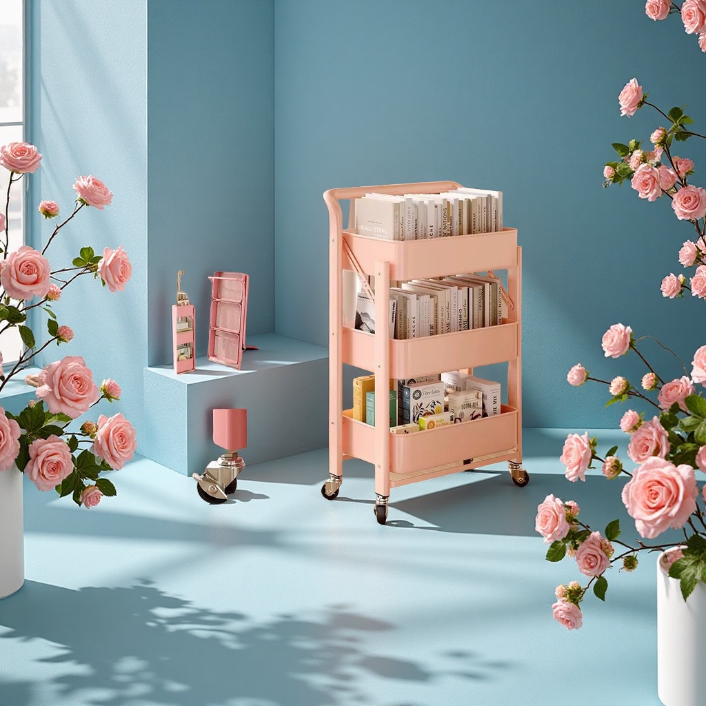 Multi-layer storage rack, study bookshelf, kitchen shelf, simple and practical storage rack, home organizing rack, multi-functional rack Specification image