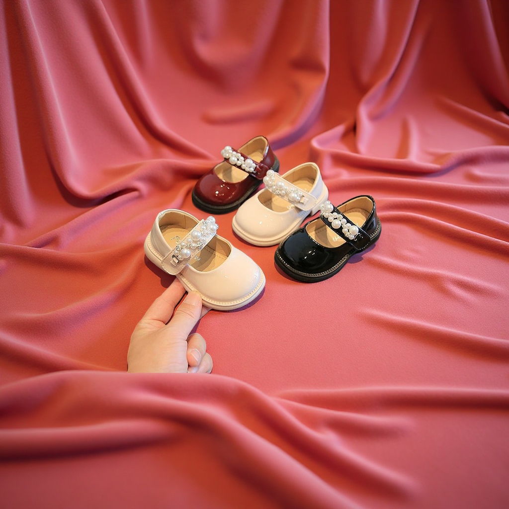 红色软底公主学步鞋婴幼儿童春季新款配礼服小童单鞋童鞋婴儿皮鞋